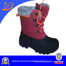 Zapato de nieve de cuero rojo para niños